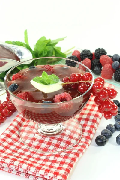 Red fruit jelly — Stock Photo, Image