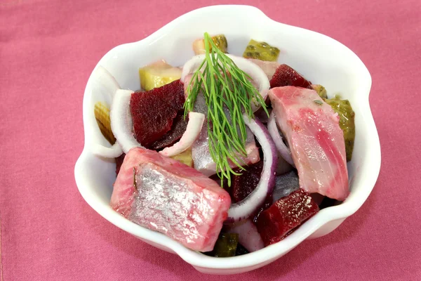 Young herring salad — Stock Photo, Image