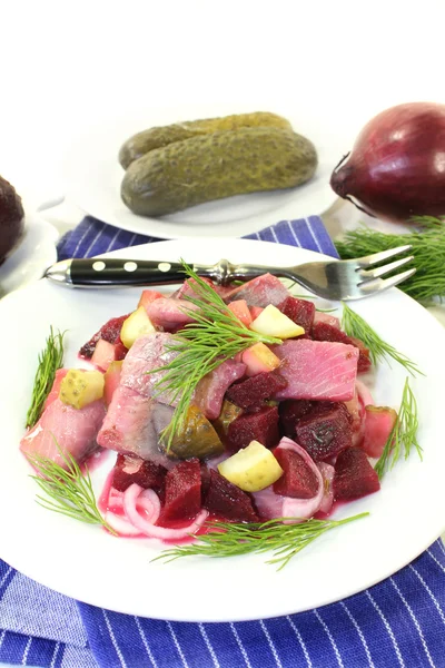 Young herring salad — Stock Photo, Image