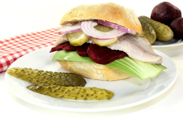 Sandwiches de arenque en escabeche — Foto de Stock