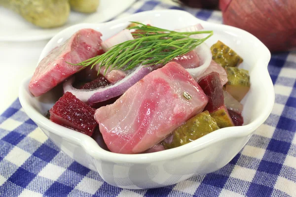 Young herring salad Stock Picture