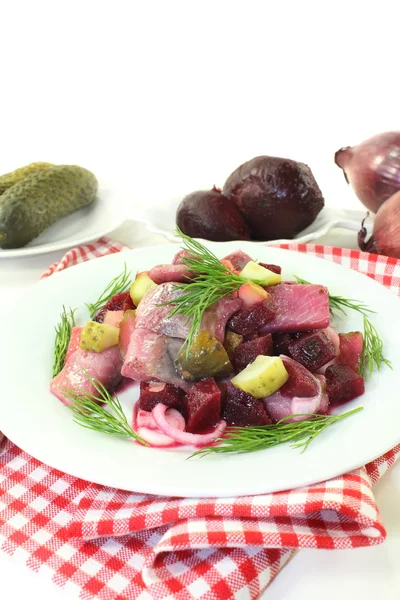 Salada de arenque jovem — Fotografia de Stock