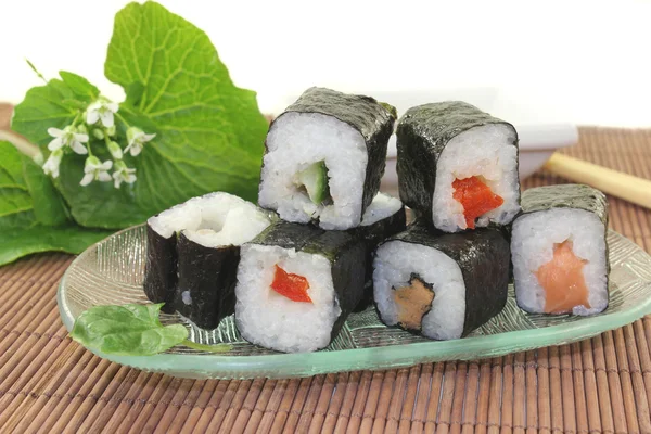 Sushi con wasabi — Foto de Stock