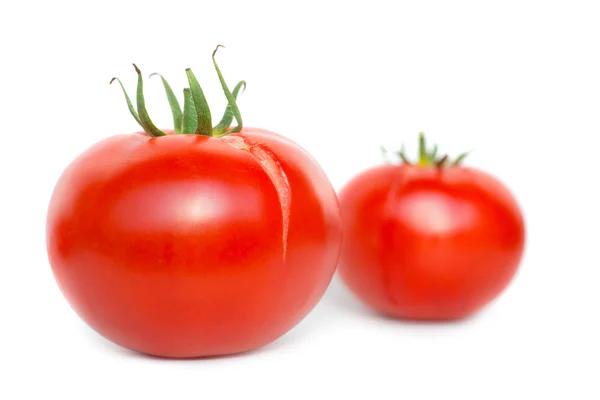 Iki kırmızı taze domates — Stok fotoğraf