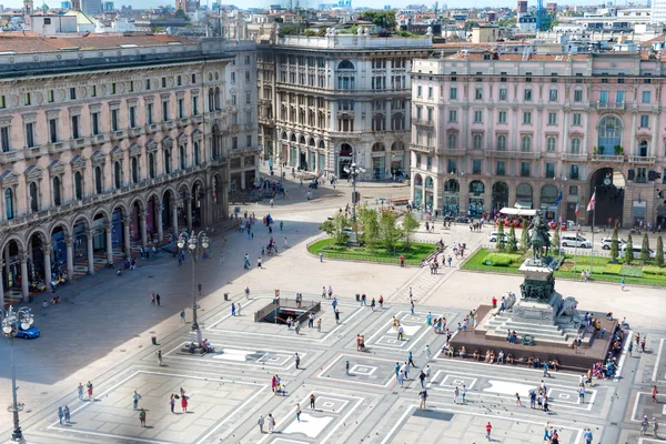 Vista aérea de la plaza de Milán —  Fotos de Stock