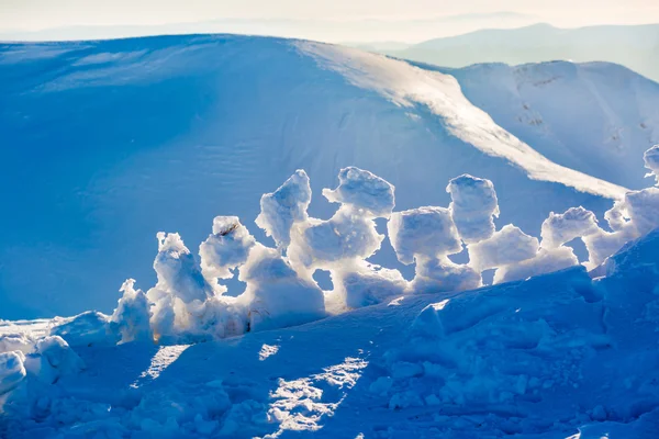 Vista sobre bloques de hielo al atardecer — Foto de Stock