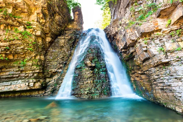 Beautiful waterfall in forest — Stock Photo, Image