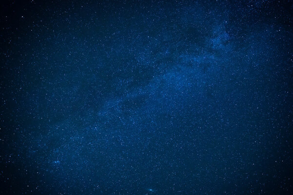 Milky way on dark night sky