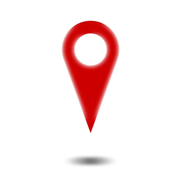 Mapa czerwony wskaźnik lub ikonę pinezki — Zdjęcie stockowe