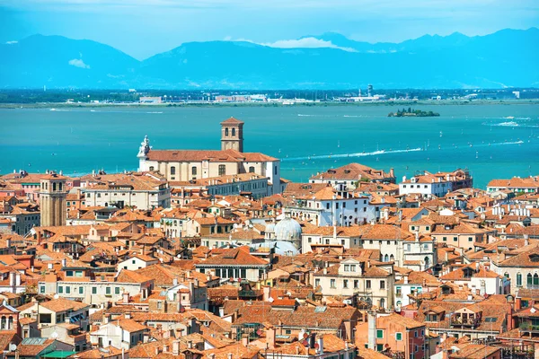 Aerial view to Venice roofs — Stock Photo, Image
