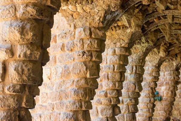 Stone columns of Park Guell — Stock Photo, Image