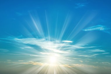 Mavi bulutlar gökyüzü günbatımı