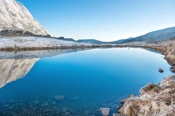 Hermoso lago azul en las montañas — Foto de Stock