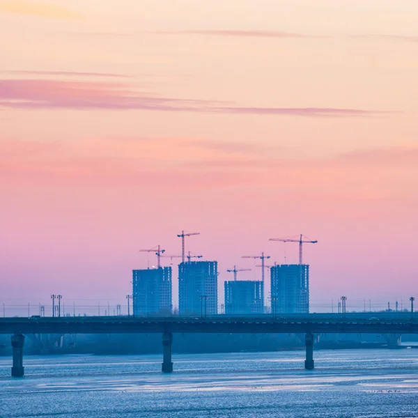 Espetacular vista da cidade por do sol — Fotografia de Stock