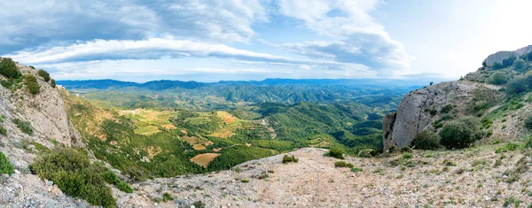 Panorama över gröna berg — Stockfoto