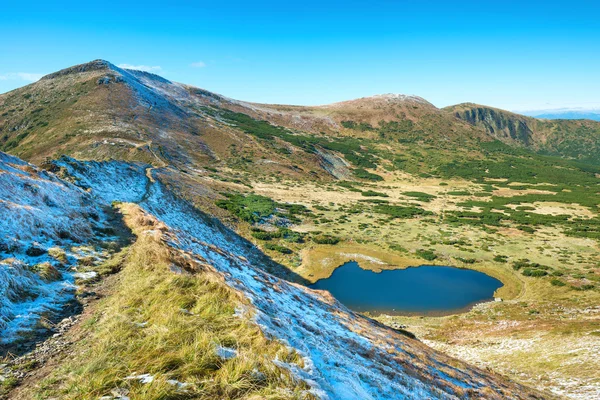 Blå sjö i fjällen — Stockfoto