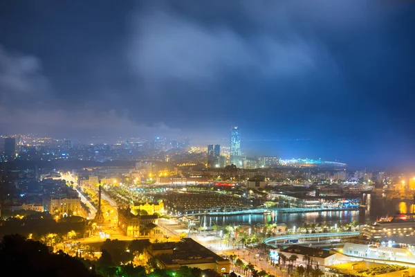 City of Barcelona at night — Stock Photo, Image