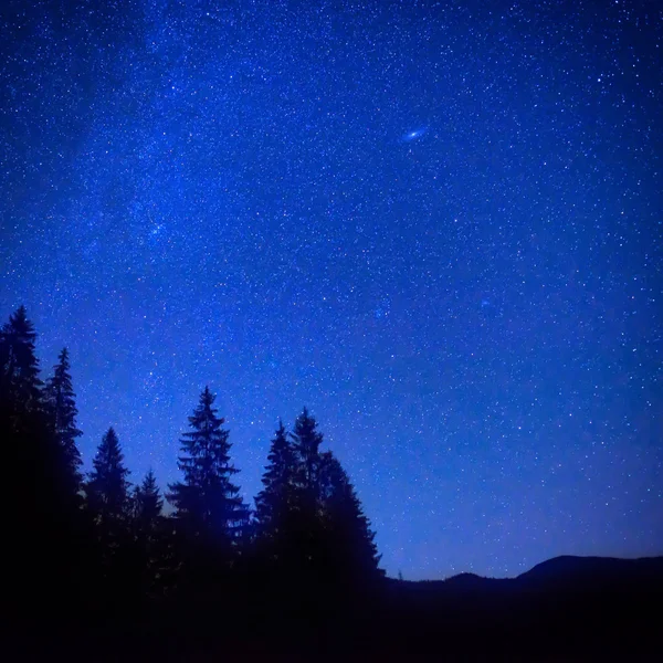 Céu noturno azul escuro — Fotografia de Stock