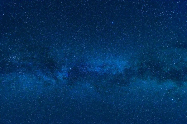 Sötétkék Éjszakai Sok Csillag Kozmosz Tejes Háttér — Stock Fotó