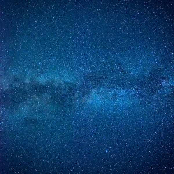 Noite Céu Azul Escuro Com Muitas Estrelas Láctea Galáxia — Fotografia de Stock