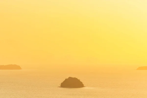 Many Small Islands Landscape Sunset Sea Colorful Sunset Sky — Stock Photo, Image