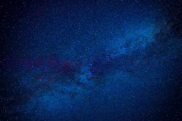 Cielo Nocturno Azul Oscuro Con Muchas Estrellas Fondo Vía Láctea — Foto de Stock