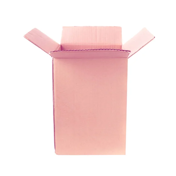 Open Cardboard Carton Box Isolated White Background — Stock Photo, Image