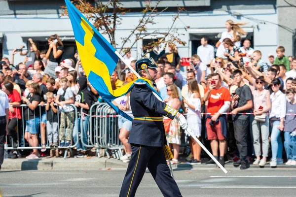 Kiev Ukrajna Augusztus 2021 Katonai Parádé Kijevben Ukrajna Függetlenség Napjának — Stock Fotó