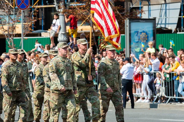 Kiev Ukraine August 2021 Militär Parad Kiev Tillägnad Självständighetsdagen Ukraina — Stockfoto