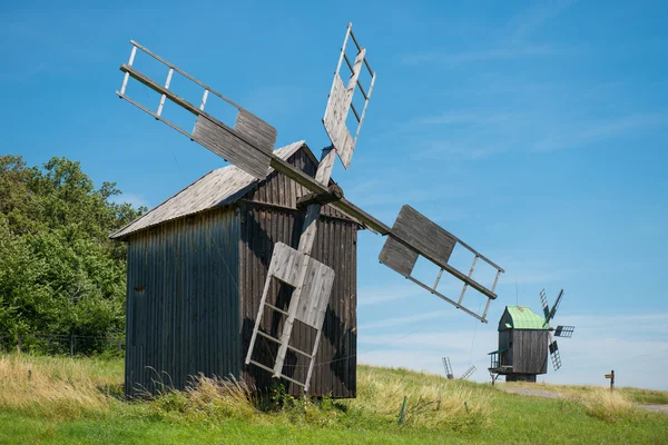 Mill on the wheat field — Stock Photo, Image