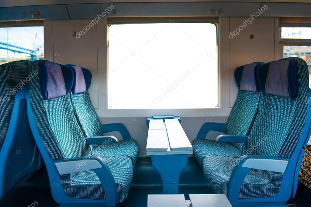 Seats in modern train