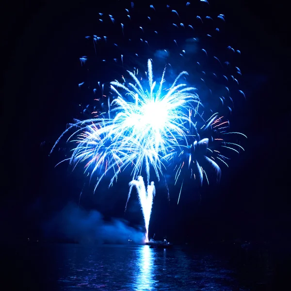 Blue fireworks — Stock Photo, Image