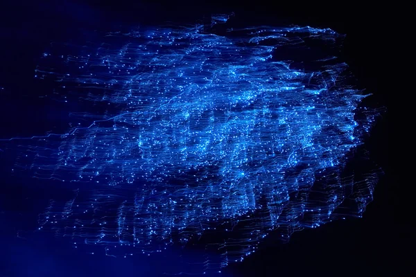 カラフルな花火は青い — ストック写真