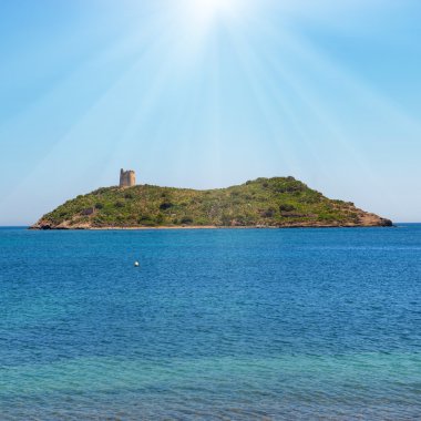 Mavi deniz sıcak tropik ada