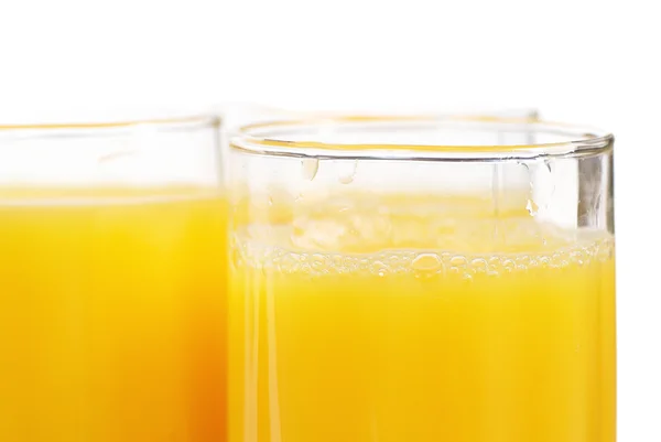 Óculos com suco de laranja — Fotografia de Stock