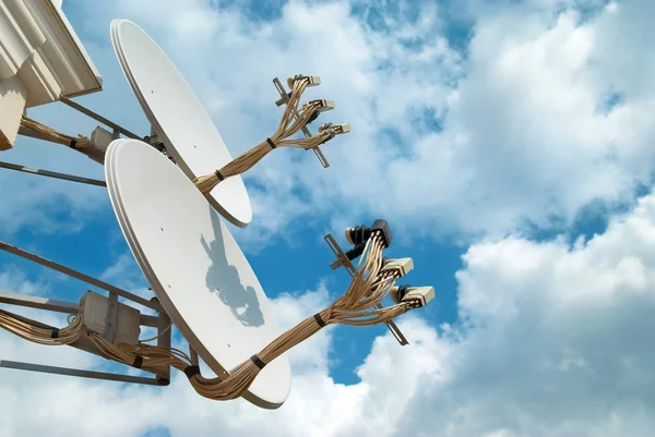 Satellite antennas searching for signal — Stock Photo, Image