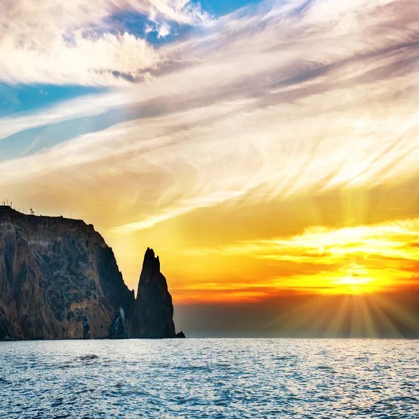 日落时分的海景 — 图库照片