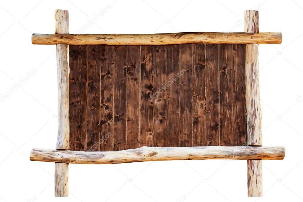 The frame made from oak logs