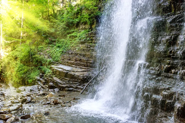 Beautiful waterfall in forest — Stock Photo, Image