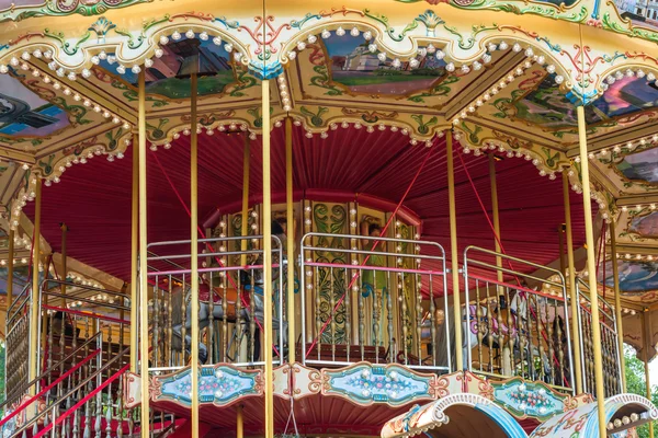 Children carousel with horses — Stock Photo, Image