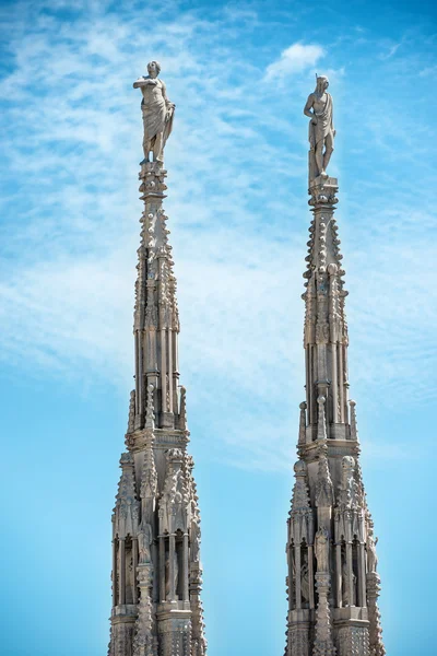 A milánói katedrális Duomo tető — Stock Fotó