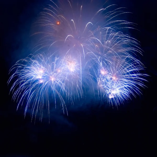 Fuochi d'artificio blu colorati — Foto Stock