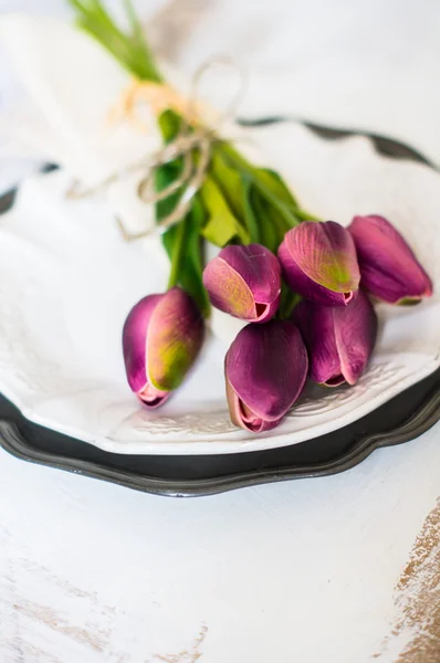 Spring time table setting — Stock Photo, Image