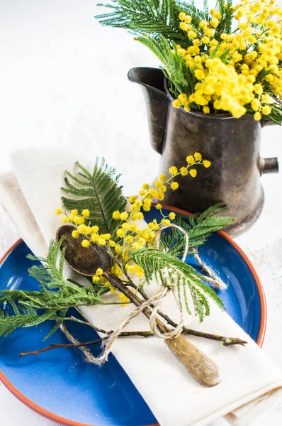 Easter time table seting — Stock Photo, Image