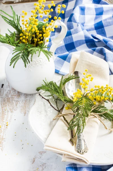 Easter time table seting — Stock Photo, Image