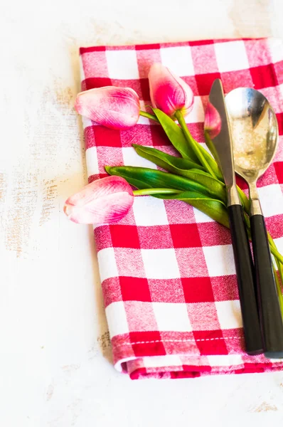 Rustic table setting — Stock Photo, Image