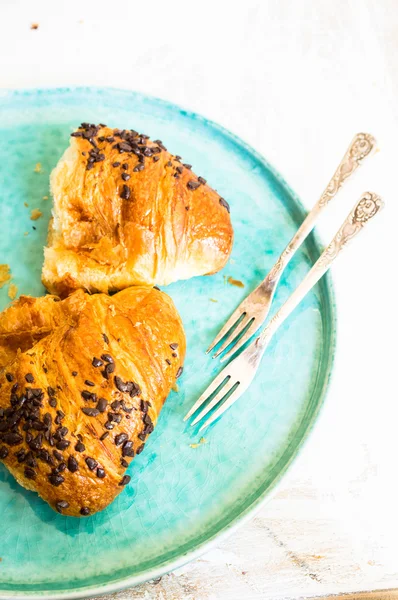 Croissants con chocolate —  Fotos de Stock