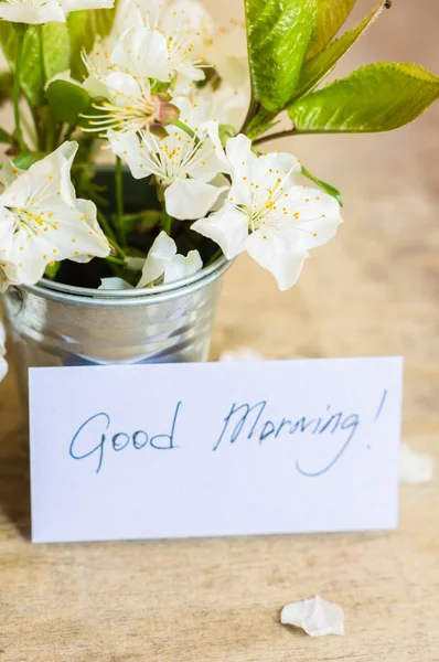 Cherry blossom on a table — Stock Photo, Image