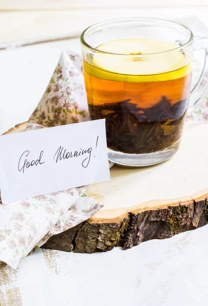 Té caliente con manzana —  Fotos de Stock