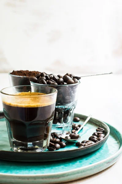 Koffie tijd op rustieke achtergrond — Stockfoto